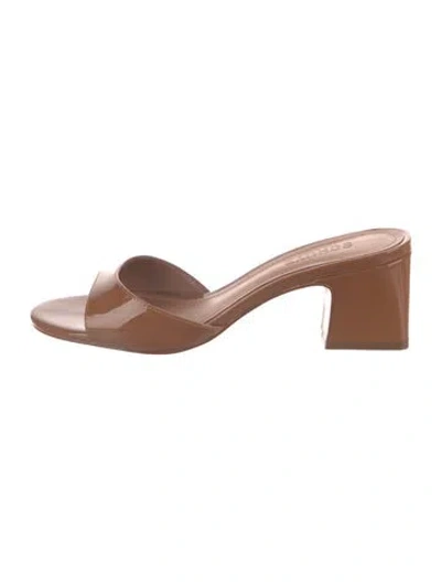 Pre-owned Schutz Leather Slides In Neutral