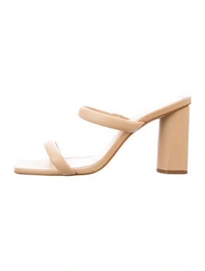 Pre-owned Schutz Leather Slides In Neutral