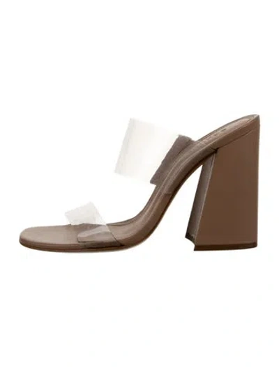 Pre-owned Schutz Leather Slides In Neutrals