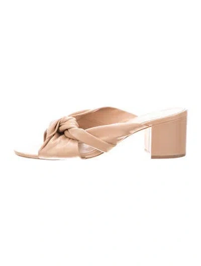Pre-owned Schutz Leather Slides In Neutrals