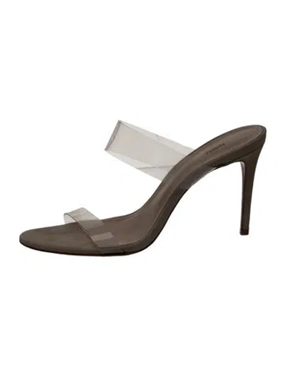 Pre-owned Schutz Leather Slides In Neutrals