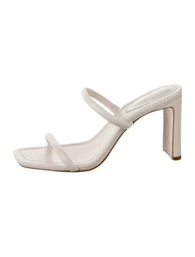 Pre-owned Schutz Leather Slides In Neutrals