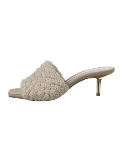 Pre-owned Schutz Leather Slides In Neutrals