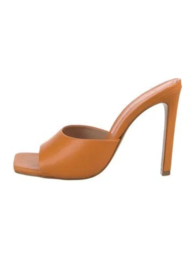 Pre-owned Schutz Leather Slides In Orange