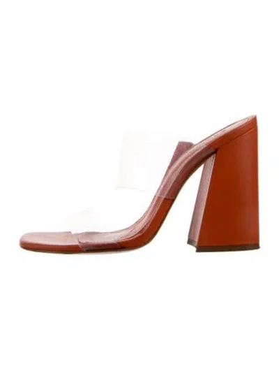 Pre-owned Schutz Leather Slides In Orange