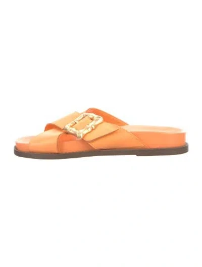 Pre-owned Schutz Leather Slides In Orange