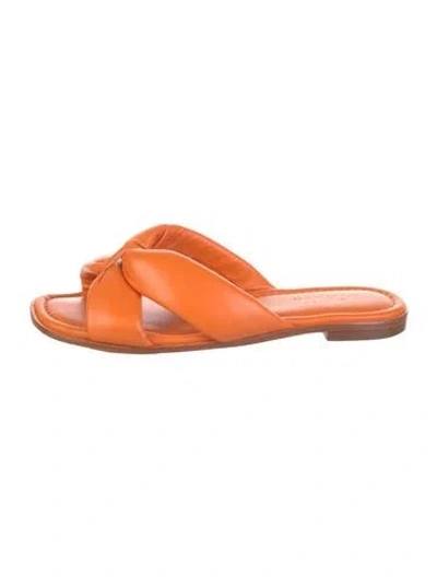 Pre-owned Schutz Leather Slides In Orange