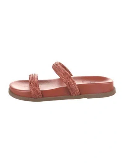 Pre-owned Schutz Leather Slides In Orange