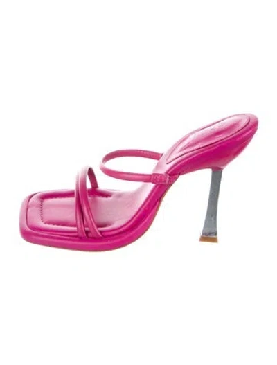 Pre-owned Schutz Leather Slides In Pink