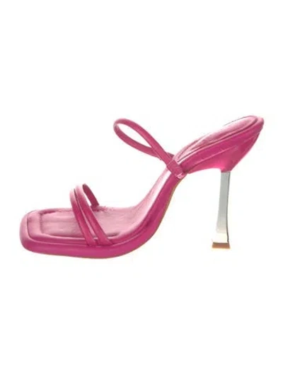 Pre-owned Schutz Leather Slides In Pink