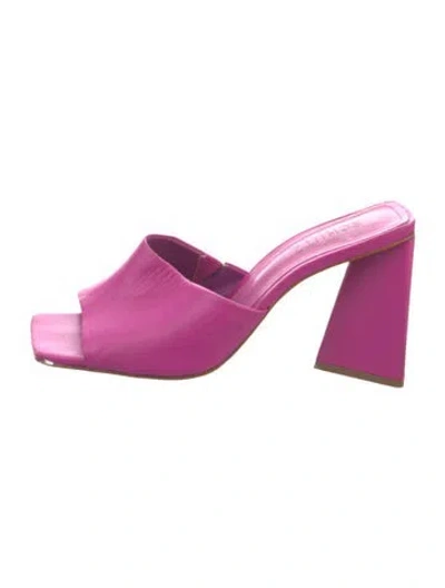Pre-owned Schutz Leather Slides In Purple