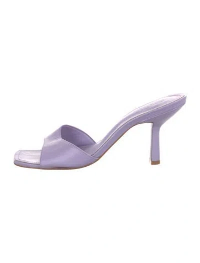 Pre-owned Schutz Leather Slides In Purple