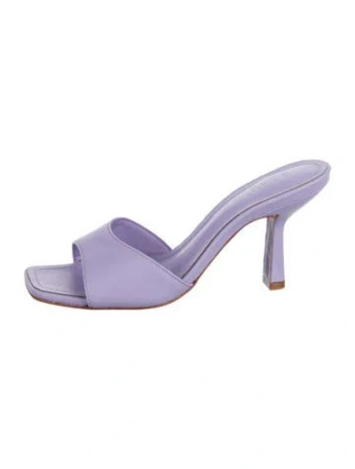 Pre-owned Schutz Leather Slides In Purple