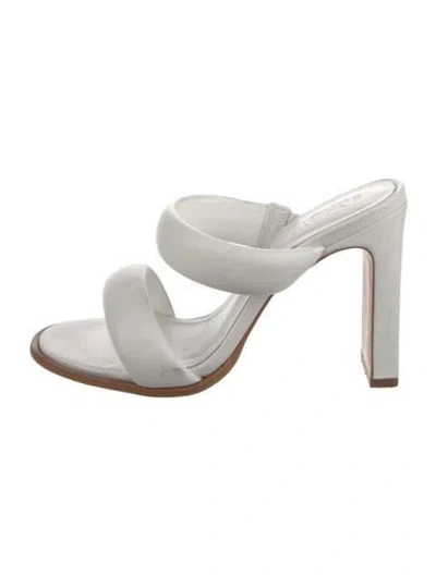 Pre-owned Schutz Leather Slides In White
