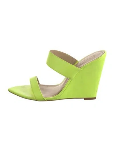 Pre-owned Schutz Leather Slides In Yellow