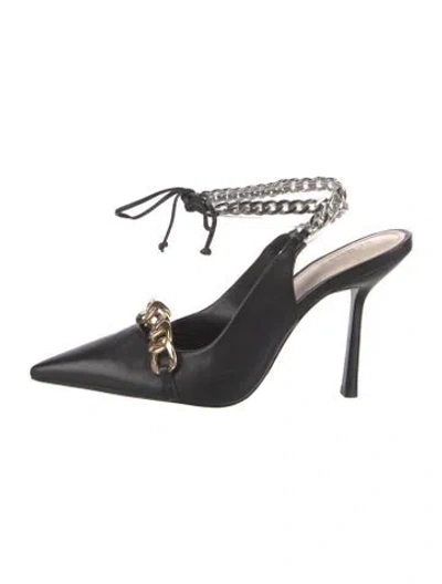 Pre-owned Schutz Leather Slingback Pumps In Black