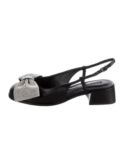 Pre-owned Schutz Leather Slingback Pumps In Black