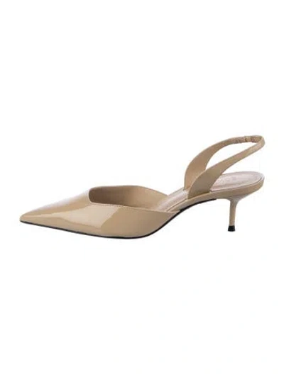 Pre-owned Schutz Leather Slingback Pumps In Neutrals