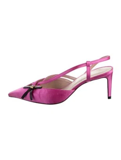 Pre-owned Schutz Leather Slingback Pumps In Purple