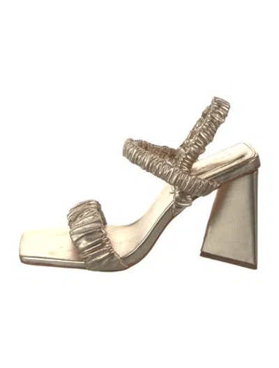 Pre-owned Schutz Leather Slingback Sandals