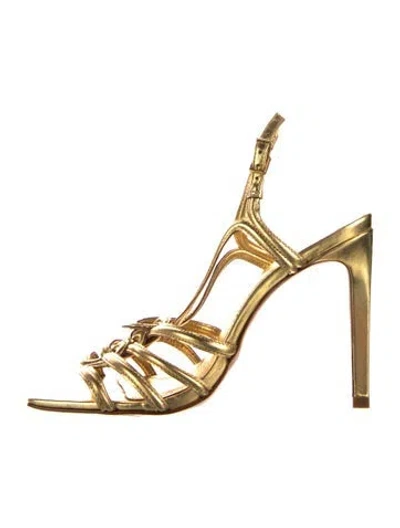 Pre-owned Schutz Leather Slingback Sandals