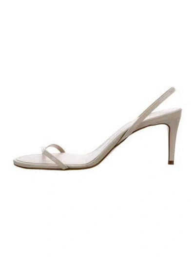 Pre-owned Schutz Leather Slingback Sandals In Neutral