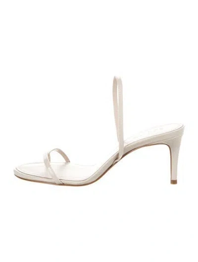 Pre-owned Schutz Leather Slingback Sandals In Neutral
