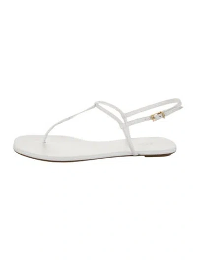Pre-owned Schutz Leather Slingback Sandals W/ Tags In White