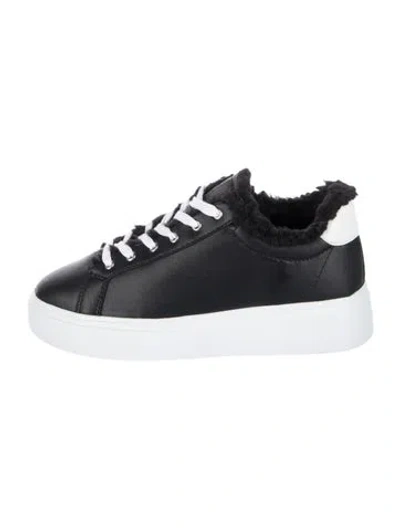 Pre-owned Schutz Leather Sneakers In Black/white