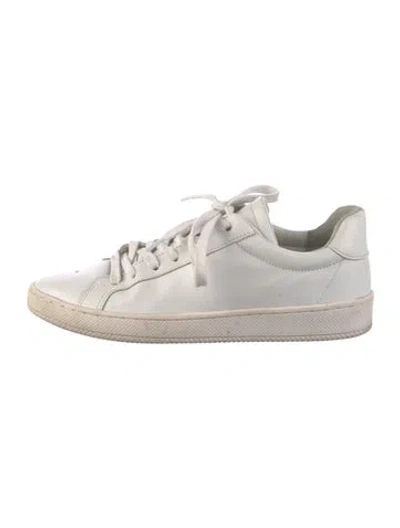 Pre-owned Schutz Leather Sneakers In White
