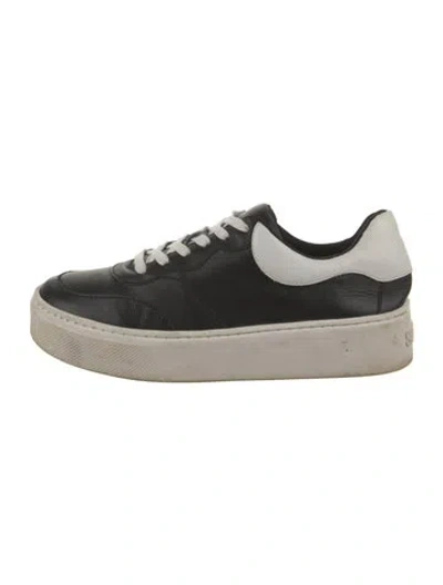 Pre-owned Schutz Leather Sneakers In White