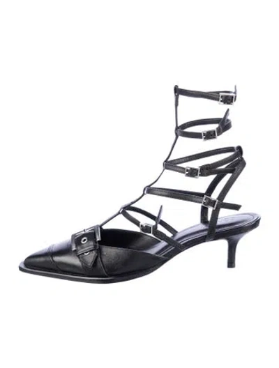 Pre-owned Schutz Leather T-strap Pumps In Multi