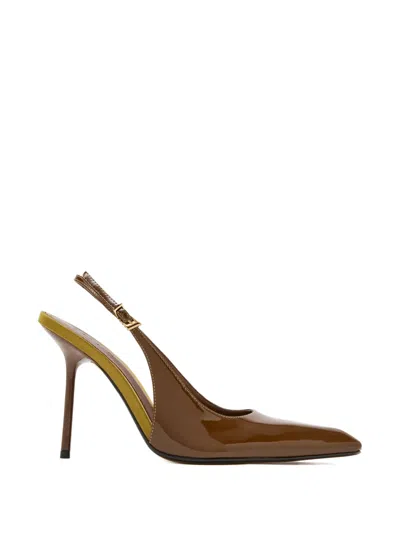 Schutz Leona Pointed Buckle Pumps In Brown