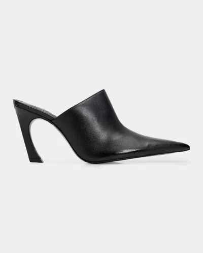 Schutz Lexi 95mm Leather Mule Pumps In Black