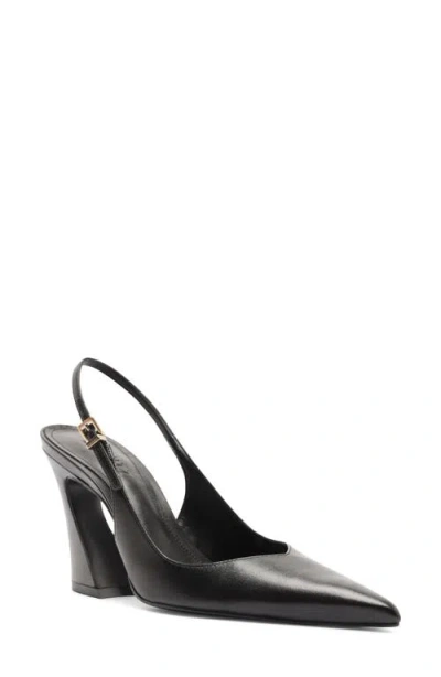 Schutz Lexi Leather Slingback Pump In Black