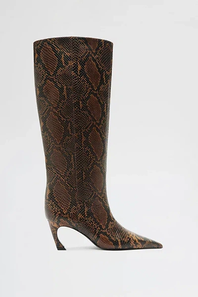 Schutz Lexi Mid Ankle Boots In Pecan Brown, Women's At Urban Outfitters