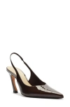 Schutz Lexi Pointed Toe Slingback Pump In Burgundy
