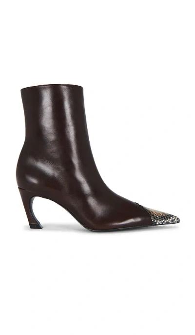Schutz Lexi Pull-on Bootie In Maplewood & Snake Print