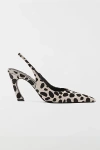 Schutz Lexi Wild Genuine Calf Hair Slingback Pointed Toe Pump In Animal Print