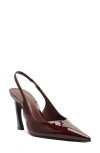 Schutz Lexi Slingback Pointed Toe Pump In Burgundy