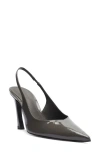 Schutz Lexi Slingback Pointed Toe Pump In Gray