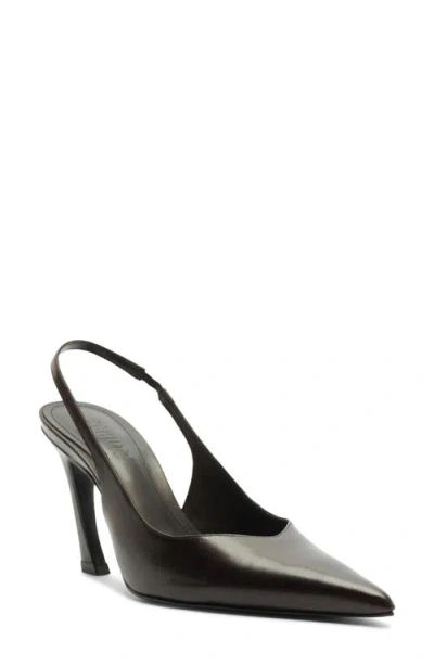 Schutz Lexi Slingback Pointed Toe Pump In Brown