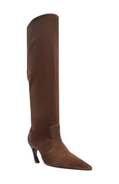 Schutz Lexi Slouch Leather Boot In Brown