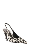Schutz Lexi Wild Genuine Calf Hair Slingback Pointed Toe Pump In Animal Print