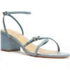Shop Schutz Liliana Ankle Strap Sandal In Denim Blue Leather