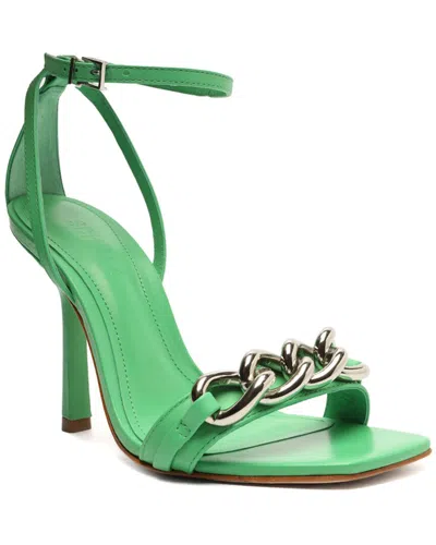 Schutz Lindsay Leather Sandal In Green