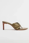 Schutz Lori Knotted Thong Mule Heel In Green, Women's At Urban Outfitters