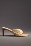 Schutz Lori Mid Thong Heeled Sandals In Beige