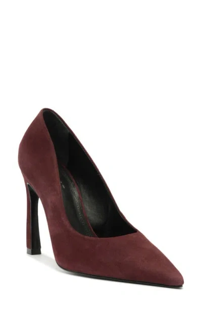 Schutz Lou Curve Pointed Toe Pump In Maroon