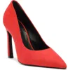 Schutz Lou Curve Pointed Toe Pump In Red Berry